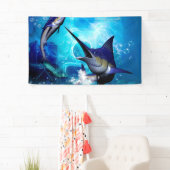 Banderoles Merveilleux marlin avec bulles (En situation)