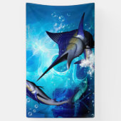 Banderoles Merveilleux marlin avec bulles (Vertical)