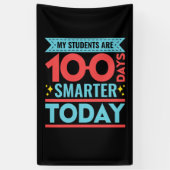Banderoles Mes étudiants sont 100 Jours Enseignant intelligen (Vertical)