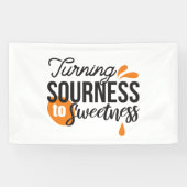 Banderoles Message de vie positif - Transformer l'acide en su (Horizontal)