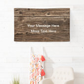 Banderoles Message du Motif numérique du bois du pays (En situation)