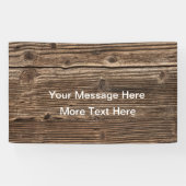 Banderoles Message du Motif numérique du bois du pays (Horizontal)