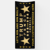 Banderoles Message goldtone de coutume de Bigly de victoire (Vertical)