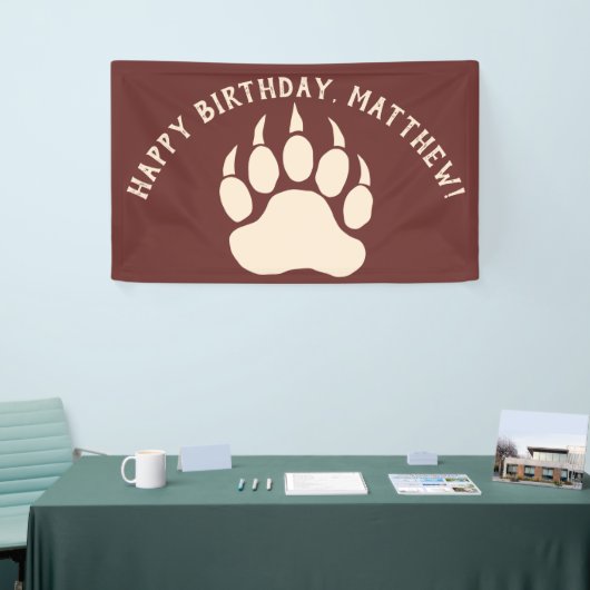 Banderoles Message personnalisé Bear Paw Burgundy and Creativ (Salon professionnel)