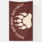 Banderoles Message personnalisé Bear Paw Burgundy and Creativ (Vertical)