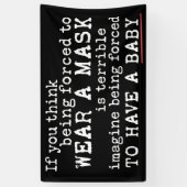 Banderoles Message pro-choix pour les anti-masques conservate (Vertical)