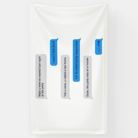 Banderoles Message texte amusant (Vertical)