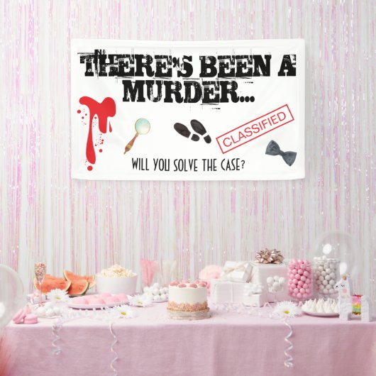 Banderoles Meurtre Mystère Anniversaire Fête SANG (Fête)