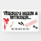 Banderoles Meurtre Mystère Anniversaire Fête SANG (Horizontal)