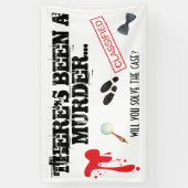 Banderoles Meurtre Mystère Anniversaire Fête SANG (Vertical)