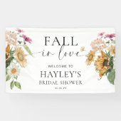 Banderoles Mews Tournesol Mariage automnal Bienvenue (Horizontal)