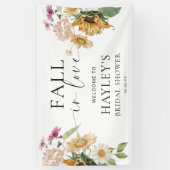 Banderoles Mews Tournesol Mariage automnal Bienvenue (Vertical)