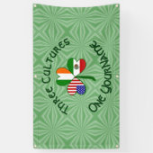 Banderoles Mexique irlandais Etats-Unis drapeaux Shamrock per (Vertical)