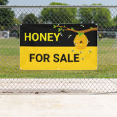 Banderoles Miel à vendre Miel peigne volant Bees Bee Hive (En situation)