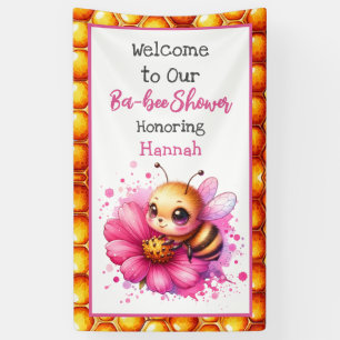 Banderoles Miel abeille thème Baby shower de fille Bienvenue