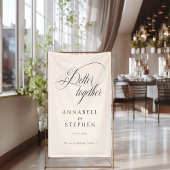 Banderoles Mieux Ensemble ! Moderne, Calligraphie, Beige