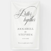 Banderoles Mieux Ensemble ! Moderne, Calligraphie, Blanc (Vertical)