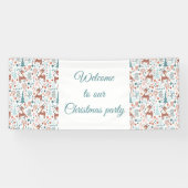 Banderoles Mignonne cerf en Forêt Whimsical Noël Motif (Horizontal)