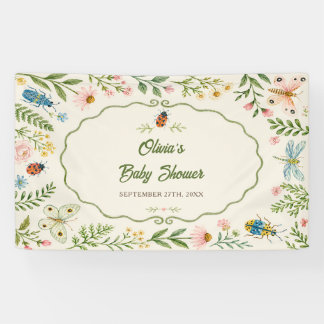 Banderoles Mignonne coccinelle de jardin d'amour
