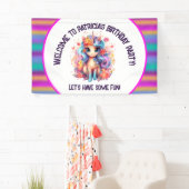 Banderoles mignonne filles Joyeux Anniversaire licorne (En situation)