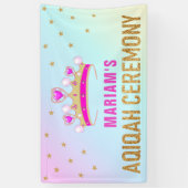 Banderoles Mignonne petite princesse rose Aqiqah (Vertical)