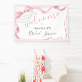 Banderoles Mignonne rose et perles Shower moderne de mariage (Insitu)