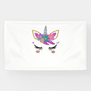Banderoles Mignonne Unicorn Anniversaire