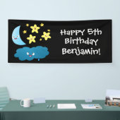 Banderoles Mignons étoiles chantant, lune et bande dessinée d (Salon professionnel)