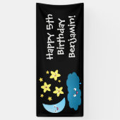 Banderoles Mignons étoiles chantant, lune et bande dessinée d (Vertical)