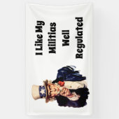 Banderoles Milice bien réglementée (Vertical)