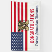 Banderoles Militaire Graduation Armée Camp de démarrage Patri (Vertical)