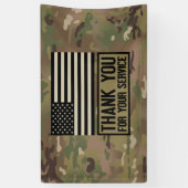 Banderoles Militaire - Merci pour votre service (Vertical)