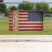 Banderoles Militaire rustique s'éloignant du drapeau américai (En situation)