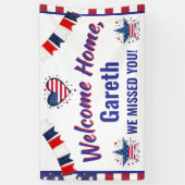 Banderoles Military Welcome Home Banner - Army National Guard (Vertical)