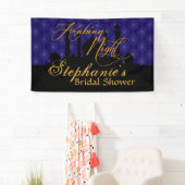 Banderoles Mille et une nuits bleu-foncé et orientés (En situation)