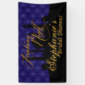 Banderoles Mille et une nuits bleu-foncé et orientés (Vertical)