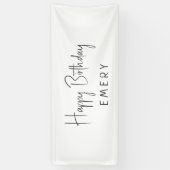 Banderoles Mini-Sexe Neutre Joyeux Anniversaire Avec Nom (Vertical)