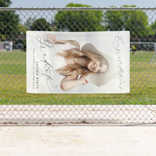 Banderoles Miniature moderne chic Script photo Graduation Par (En situation)
