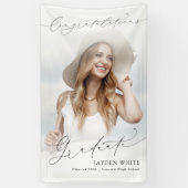 Banderoles Miniature moderne chic Script photo Graduation Par (Vertical)