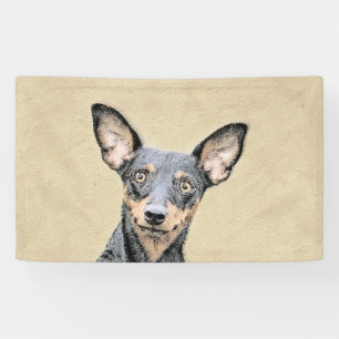 Banderoles Miniature Pinscher Peinture mignonne Chien Art ori