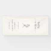 Banderoles Minimal Baby in Bloom Baby Shower Banner (Horizontal)