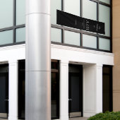 Banderoles Minimal Black Fabric Wedding Welcome Banner (Bâtiment extérieur)