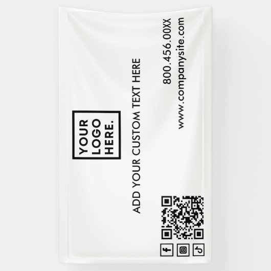 Banderoles Minimal Moderne Ajouter Logo Social Media Event Vi (Vertical)