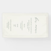 Banderoles Minimal Sage Green Wedding Bar Menu Sign (Horizontal)