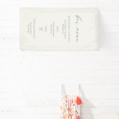 Banderoles Minimal Sage Green Wedding Bar Menu Sign (Insitu)