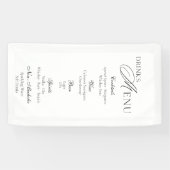 Banderoles Minimal Wedding Drinks Menu Banner (Horizontal)