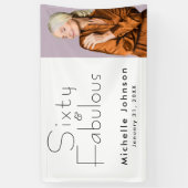 Banderoles Minimalist 60 & Fabulous 60th Birthday Party (Vertical)