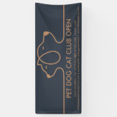 Banderoles Minimalist Chic Line Dog and Cat Logo (Vertical)