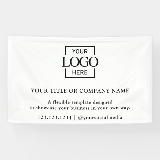 Banderoles Minimalist Simple Business Logo Professional (Horizontal)