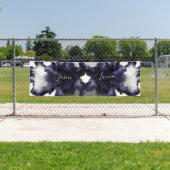 Banderoles Minimaliste violet foncé Radiant Diaphane moderne (En situation)